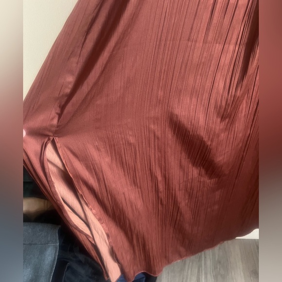 Anthropologie Brown Maxi halter Dress size XL - Picture 10 of 11